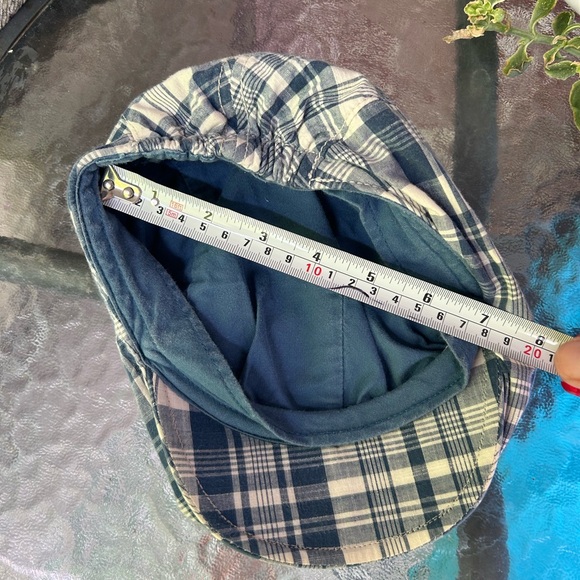 Blue and white Checkered hat - Picture 4 of 4